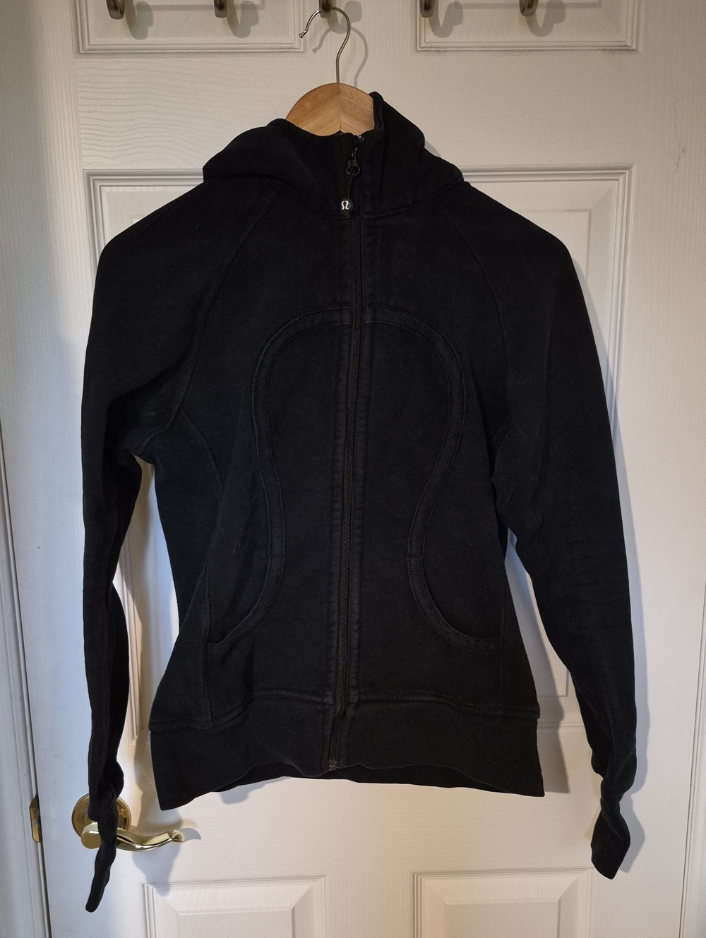 Lululemon Scuba Classic Full-Zip Hoodie - Solid Black - Size 8
